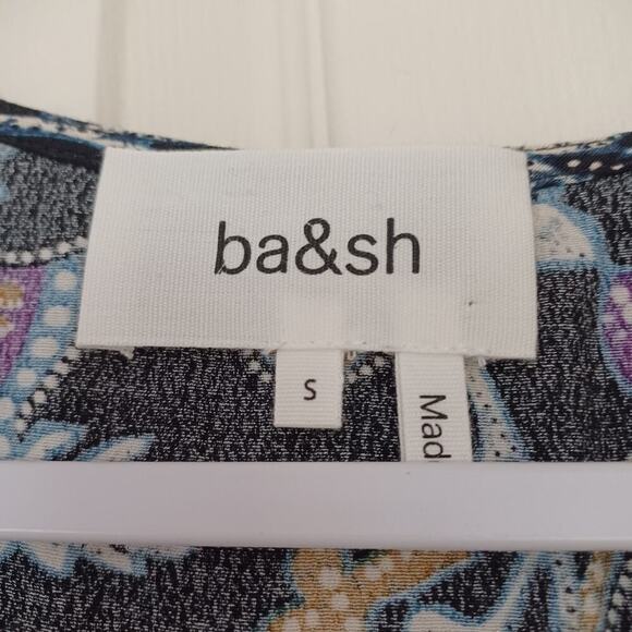 ba&sh Volver Dress Black Multi Floral Boho S NWT - Picture 12 of 14